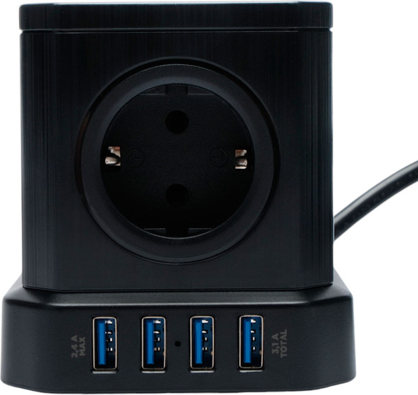 Изображение товара Сетевой фильтр Cablexpert TWR-5-U4-B-2