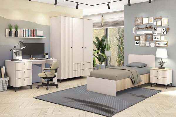 Изображение товара Шкаф Stolline Тоскана 3-х дверный / 535.14 (кашемир серый)