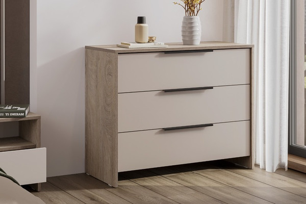 Изображение товара Комод Mio Tesoro Камелия 1 3 ящика (дуб эндгрейн/меланж)