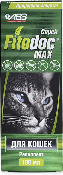 Изображение товара Спрей от блох Агроветзащита Fitodoс Max для кошек (100мл)