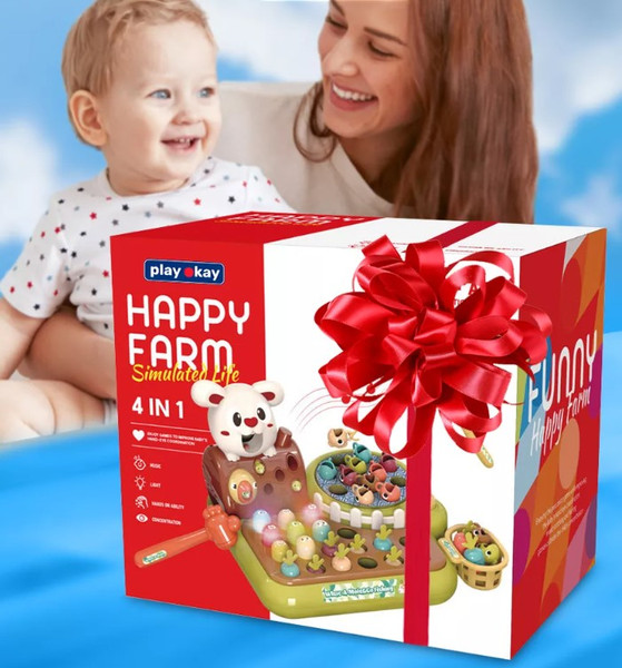 Изображение товара Развивающий игровой набор PlayOkay Счастливая ферма 4 в 1 / 2023054660011
