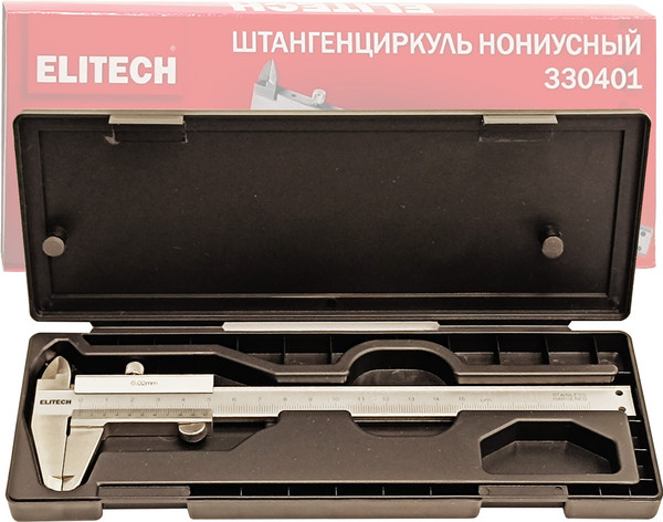 Изображение товара Штангенциркуль Elitech Нониусный 0-150мм / 207206