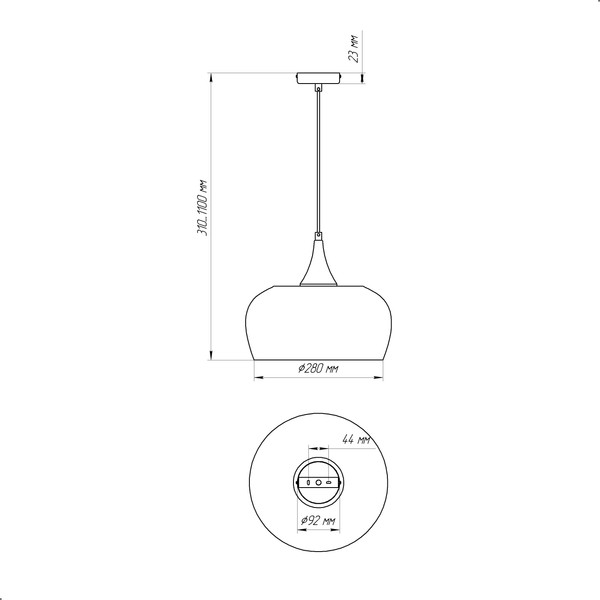 Изображение товара Потолочный светильник Элетех Эстет НСБ 01-60-196 / 1005405434 (черный муар/золото)