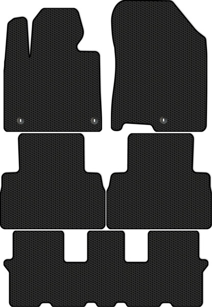 Изображение товара Комплект ковриков для авто Alicosta 2296_1 для Hyundai Santa Fe IV SUV 7 мест/TM (EVA соты, черный)