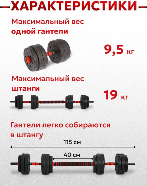 Изображение товара Набор гантелей разборных Classmark 2023073720079