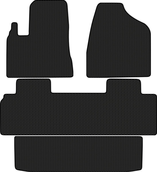 Изображение товара Комплект ковриков для авто Alicosta 2307_1 для Kia Carnival II Минивэн/VQ +3/4 ряд (EVA соты, черный)
