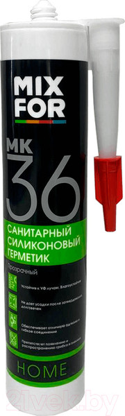 Изображение товара Герметик силиконовый Mixfor Санитарный MK-36 (260мл, белый)