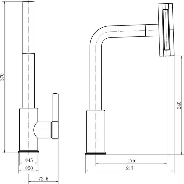 Изображение товара Смеситель Shevanik S263T (оружейная сталь)