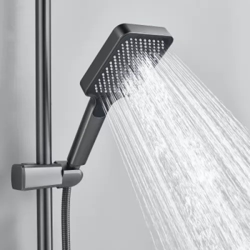 Изображение товара Душевая система со смесителем Shevanik S6826T (оружейная сталь)