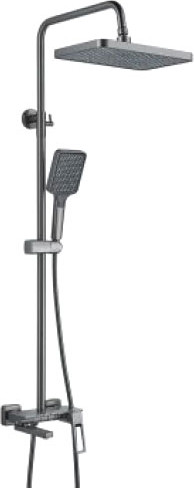 Изображение товара Душевая система со смесителем Shevanik S6826T (оружейная сталь)