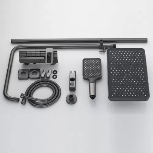 Изображение товара Душевая система со смесителем Shevanik S6826T (оружейная сталь)