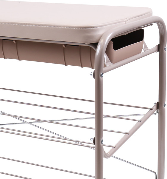 Изображение товара Банкетка Ника ЭТП3-1/БЖ (слоновая кость/бежевый металлик)