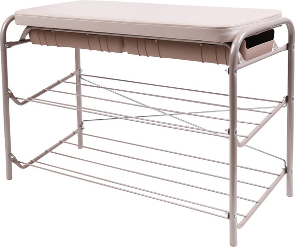 Изображение товара Банкетка Ника ЭТП3-1/БЖ (слоновая кость/бежевый металлик)