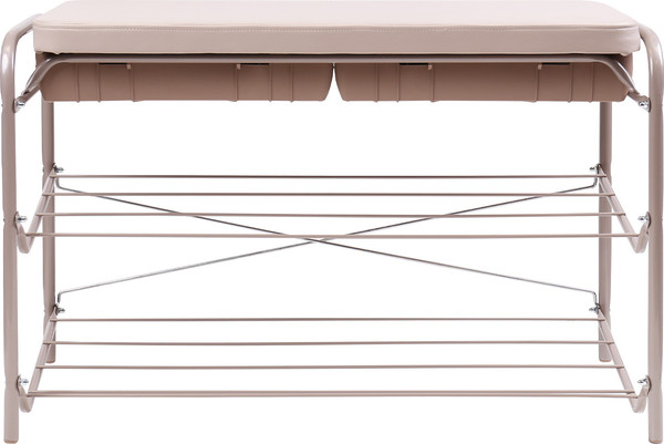 Изображение товара Банкетка Ника ЭТП3-1/БЖ (слоновая кость/бежевый металлик)