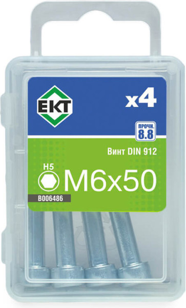 Изображение товара Винт ЕКТ 6х50 8.8 DIN912 / B006486 (4шт)