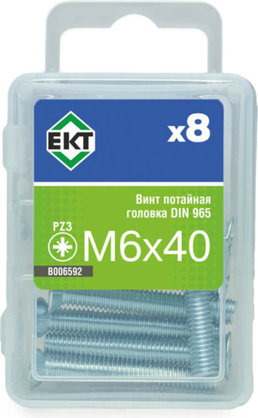 Изображение товара Винт ЕКТ 6х40 DIN 965 / B006592 (8шт)