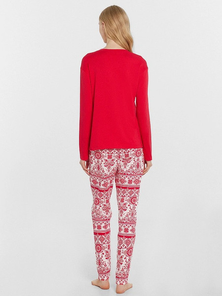 Изображение товара Пижама Mark Formelle 592510 (р.164/170-92-98, красный/новогодний орнамент)