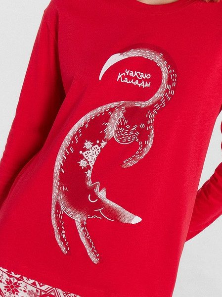 Изображение товара Пижама Mark Formelle 592510 (р.164/170-92-98, красный/новогодний орнамент)