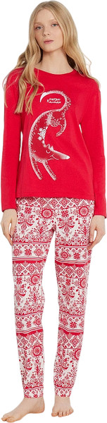 Изображение товара Пижама Mark Formelle 592510 (р.164/170-96-102, красный/новогодний орнамент)
