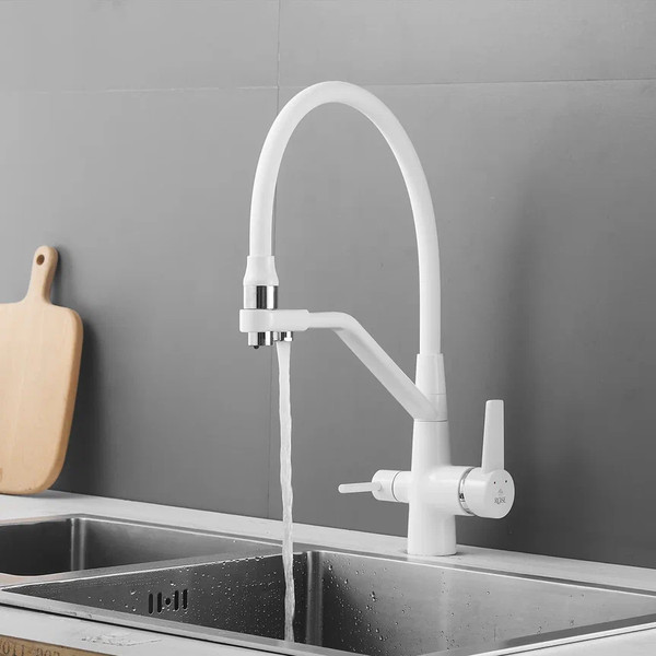 Изображение товара Смеситель Rose R558C (белый)