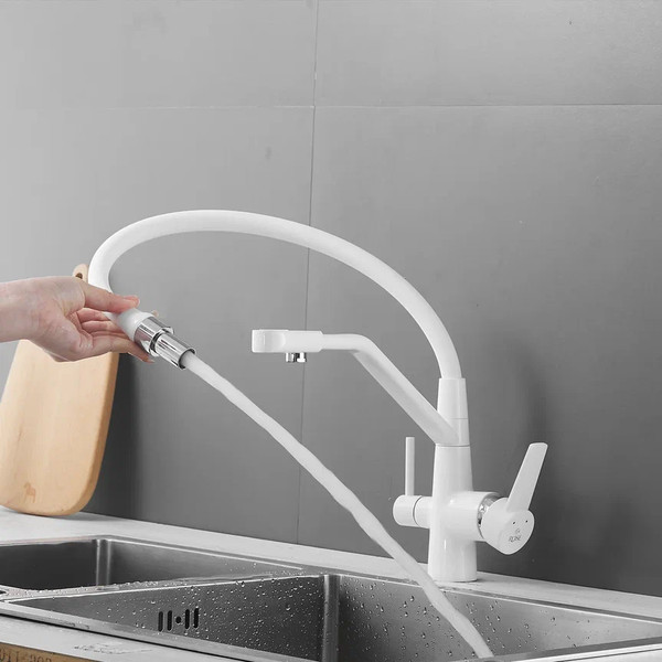 Изображение товара Смеситель Rose R558C (белый)