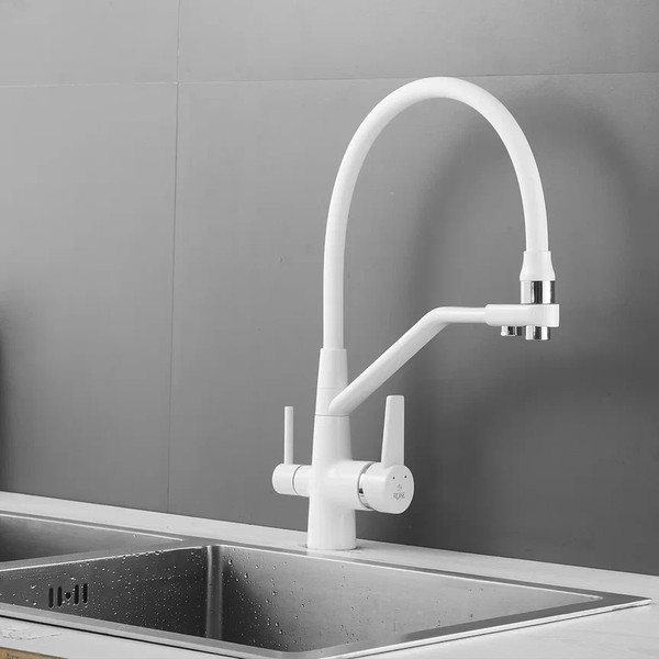 Изображение товара Смеситель Rose R558C (белый)