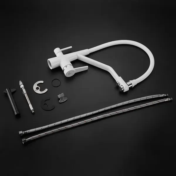 Изображение товара Смеситель Rose R558C (белый)