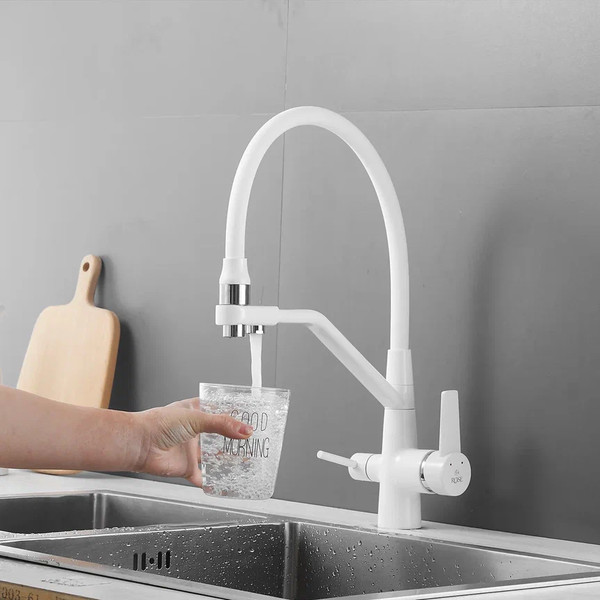 Изображение товара Смеситель Rose R558C (белый)