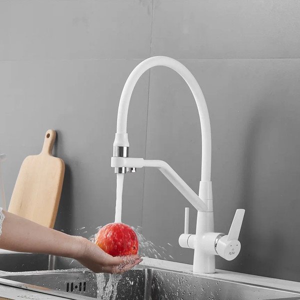 Изображение товара Смеситель Rose R558C (белый)