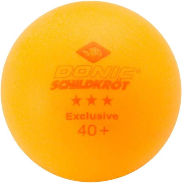 Изображение товара Набор мячей для настольного тенниса Donic Schildkrot Exclusive 3* 40+ / 608533E (6шт, белый/оранжевый)