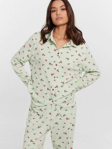 Изображение товара Пижама Mark Formelle 592462 (р.164/170-108-114, веточки на морской пене)