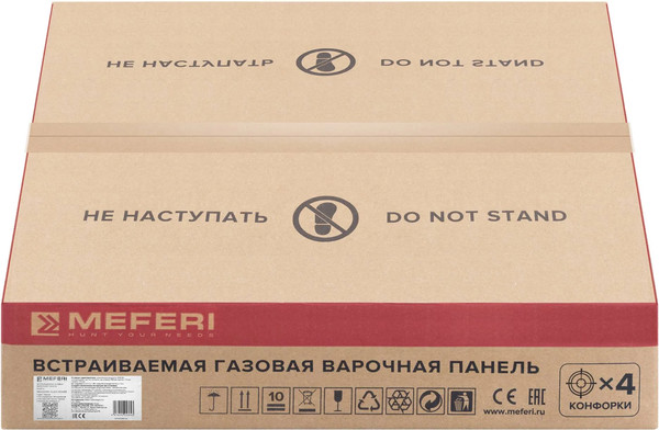 Изображение товара Газовая варочная панель MEFERI MGH604BK Glass Power