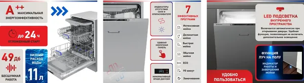 Изображение товара Посудомоечная машина MEFERI MDW6073 Ultra
