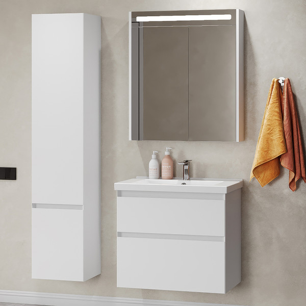 Изображение товара Тумба под умывальник Belux Киото НП 60-02 (1, белый глянцевый)