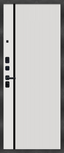 Изображение товара Входная дверь МеталЮр M9 Velluto Bianco (96x205, левая)