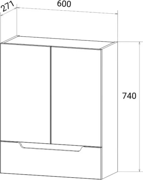 Изображение товара Шкаф для ванной Emmy Агата 60 / agt60bel