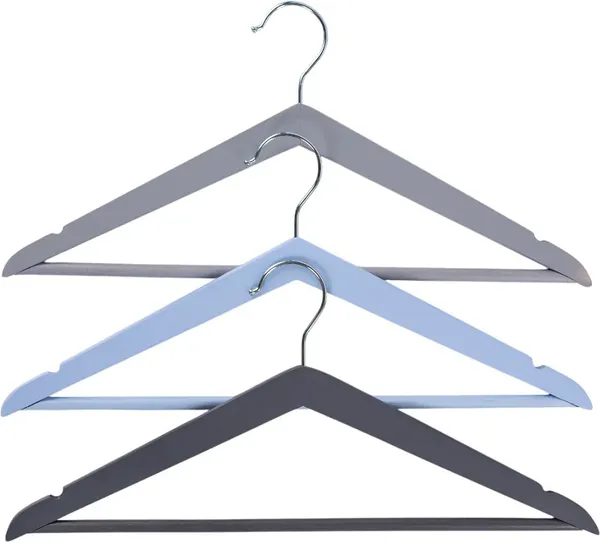 Изображение товара Набор деревянных вешалок-плечиков DomCraft Swed Sky DHW302 (3шт)