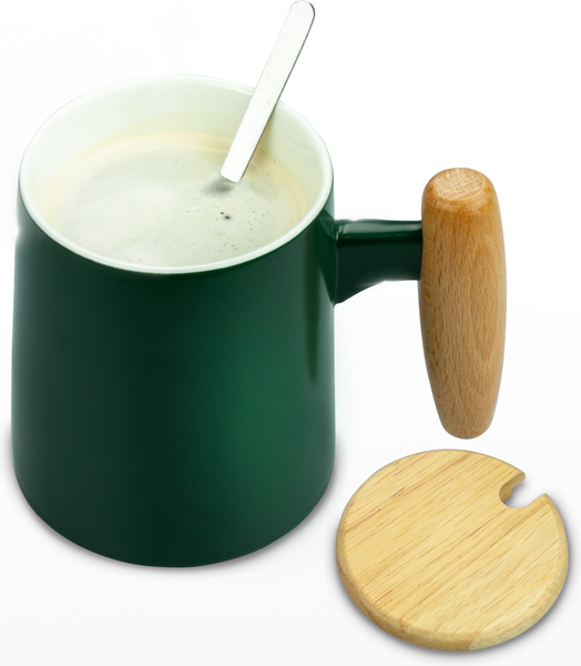 Изображение товара Кружка с ложкой Solmax&Home TW06828 (зеленый)