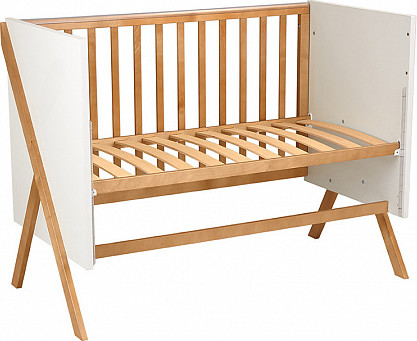 Изображение товара Детская кроватка Polini Kids Porto 1300 / 0002571.174 (белый/дуб крафт золотистый)