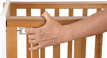 Изображение товара Детская кроватка Polini Kids Porto 1300 / 0002571.174 (белый/дуб крафт золотистый)