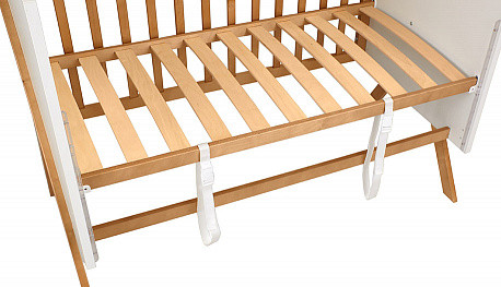 Изображение товара Детская кроватка Polini Kids Porto 1300 / 0002571.174 (белый/дуб крафт золотистый)