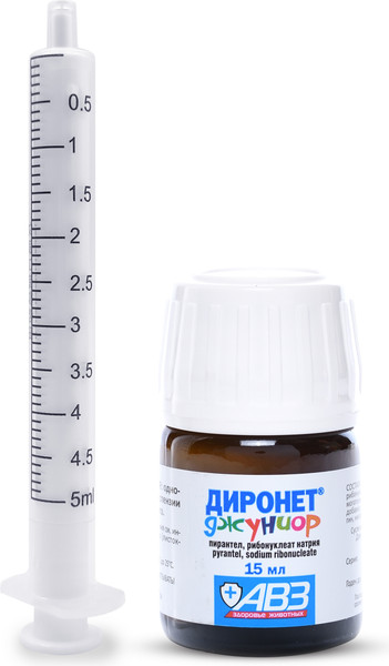 Изображение товара Суспензия от глистов Агроветзащита Диронет джуниор для щенков и котят (15мл)