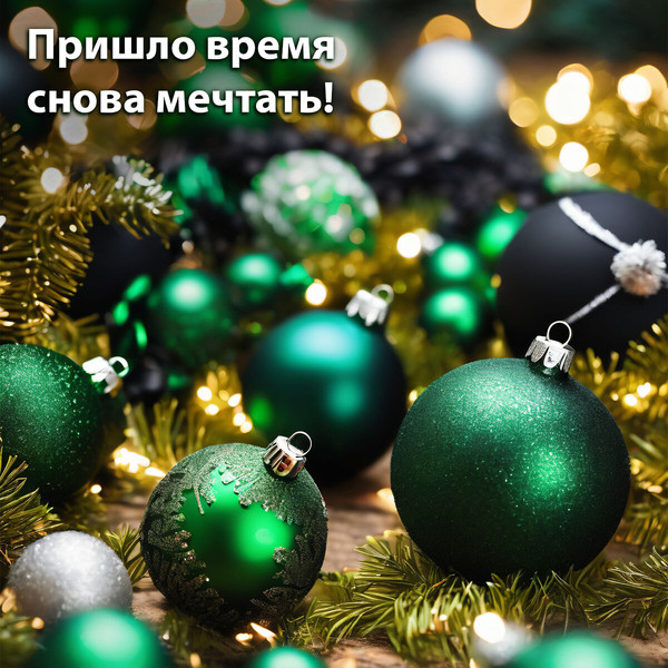 Изображение товара Набор шаров новогодних Золотая сказка 591127 (6шт, зеленый)