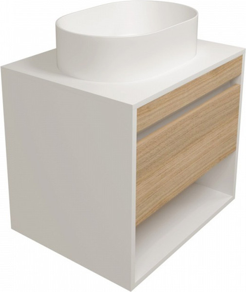 Изображение товара Тумба под умывальник Teymi Ritta 55см / T60537 (белый/дуб)