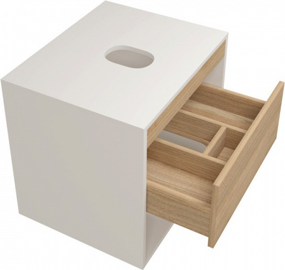 Изображение товара Тумба под умывальник Teymi Ritta 55см / T60537 (белый/дуб)