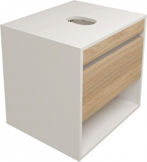 Изображение товара Тумба под умывальник Teymi Ritta 55см / T60537 (белый/дуб)