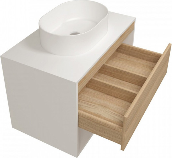 Изображение товара Тумба под умывальник Teymi Ritta 75см / T60539 (белый/дуб)