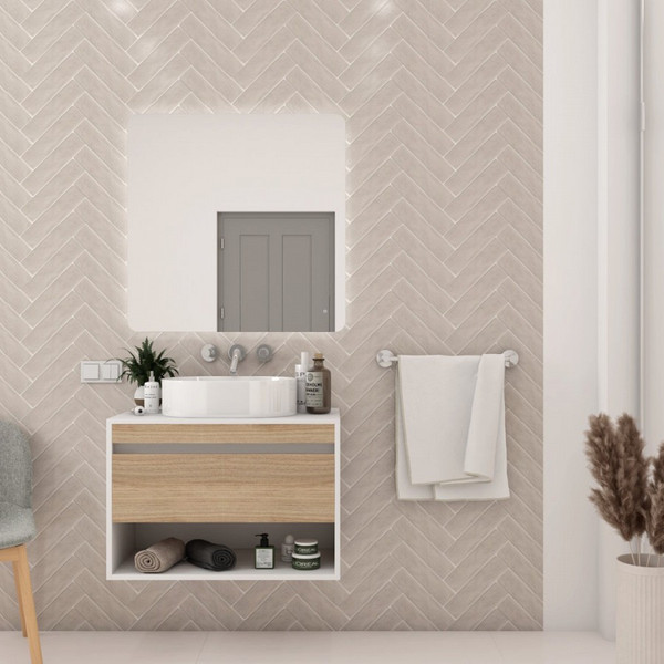 Изображение товара Тумба под умывальник Teymi Ritta 75см / T60539 (белый/дуб)