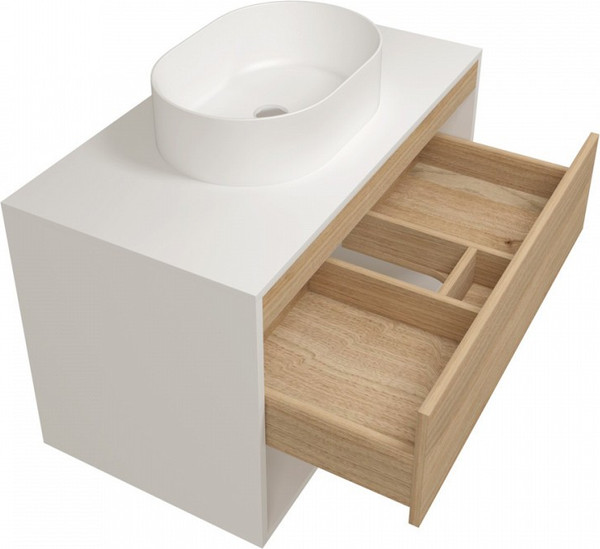 Изображение товара Тумба под умывальник Teymi Ritta 85см / T60540 (белый/дуб)