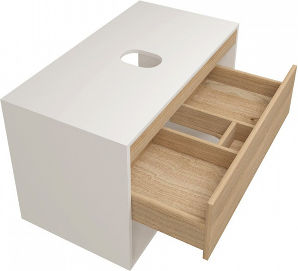 Изображение товара Тумба под умывальник Teymi Ritta 85см / T60540 (белый/дуб)